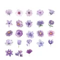 Ethereal Purple Smoky Floral watercolor stickers set with 23 unique plant designs - Ethereal Purple Smoky Floral (L1-04-01)