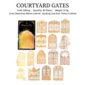 Courtyard Gate vintage goudfolie PET-stickers voor scrapbooking set van 30 - Binnenplaats Poort