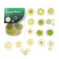 Romantic Moment Series laser stickers with 30 pieces of fireworks patterns in green and gold - Mountain Breeze