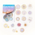 Romantic firework PET laser stickers set for DIY scrapbooking with gold foil detail - Sleepless Moonlight