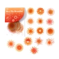Romantic Moment Series 30pcs round fireworks laser stickers with holographic finish - Meet The Beautiful