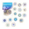 Romantic moment laser gold foil firework stickers set with 30pcs gradient DIY decals - Fog Island Clouds