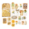Flower Old Stories stickerpakket met vintage zonnebloemen en botanische motieven, 40 stuks - Zonnebloem / 40 Stuks