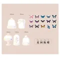 Adorabili adesivi in PET con farfalle blu e viola per decorazione scrapbooking - Farfalla Tra i Fiori