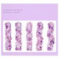 Adesivi floreali e lunari in viola e rosa per decorazioni fai da te scrapbooking - Viola Onirico