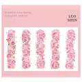 Adesivi PET serie Banchetto Fiori e Luna rosa per scrapbooking e decorazione creativa - Rosa Venere
