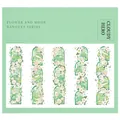 Adesivi floreali in PET con lune verdi e rose bianche per scrapbooking fai-da-te - Verde Bianco