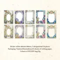 Victoria Memorial Baikal Blauw vintage bloemenframe scrapbooking stickers set van 30 - 30 Stuks / Baikal Blue