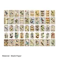 Lot de 50 stickers vintage en papier washi avec papillons, 40x60 mm pour scrapbooking - Ailes Volantes