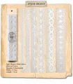 Vintage Set mit 6 weißen Baumwoll-Spitzenaufklebern für DIY Scrapbooking Dekor - Elegante Weiße Baumwolle