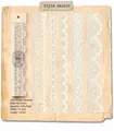 6er-Pack Vintage Baumwoll-Spitzenbänder in Creme für DIY Scrapbooking 21cm - Sanfte Erinnerung