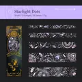 Starry sky washi sticker set with 20 pieces in deep purple and black mystic themes - Twinkling Starlight