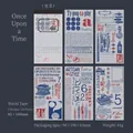 Retro typemachine washi stickers voor vintage scrapbooking en creatieve dagboeken - Herinneringen uit het Verleden