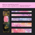 Starry sky themed washi paper stickers set including 20 sheets for DIY journaling - Meteor Snow