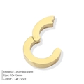 10x10mm 14K gold-plated stainless steel round toggle clasp for baroque pearl necklace - Polished C-Shape Clasp (YP47634) / Gold