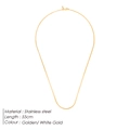 Dettaglio della collana a serpente in acciaio inossidabile da 55cm in oro e argento - Oro 18K