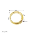 Dettaglio dell'anello con perla lava liquida con diametro 20mm e perla bianca 4mm - US6 / Oro