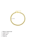 Gold plated tennis bracelet in stainless steel with a row of clear round cubic zirconia - November Light Yellow (Citrine Color)