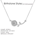 Collier marguerite d'avril en argent, chaîne de 42+8cm et pendentif fleur 25x12mm - Avril Marguerite Zirconia Clair Argent