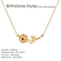 Collier pendentif rose en or 14 carats avec pierre de naissance de juin violette sur fond blanc - Juin Rose Violet Clair Or