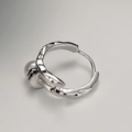 Orecchino a cerchio chiodo in argento S925 con perla e texture metallica fusa - Argento 925 / Stile Zirconia Nera (Solo Pezzo Singolo)