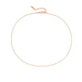 Minimalist stainless steel snake bone chain necklace in elegant rose gold finish - 1MM-35+3CM / Rose Gold