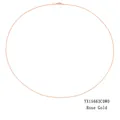 Minimalist round snake chain necklace in rose gold stainless steel with lobster clasp - 1MM-70CM / Rose Gold