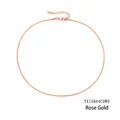 Minimalist stainless steel snake bone chain necklace in elegant rose gold finish - 1.5MM-35+3CM / Rose Gold