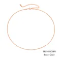 Minimalist stainless steel snake chain necklace in elegant rose gold finish - 1.5MM-42+8CM / Rose Gold