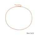 Minimalist rose gold stainless steel snake chain necklace with lobster clasp - 2MM-35+3CM / Rose Gold