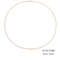 Minimalist snake chain necklace in rose gold finish with secure lobster clasp - 2MM-70CM / Rose Gold