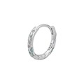 Orecchini a cerchio irregolari in argento S925 con smalto blu e zirconi brillanti - Argento 925 / Smalto Blu Ghiaccio (Argento Platino/Solo)