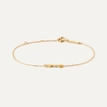 Elegantes vergoldetes S925 Sterlingsilber Armband mit bunten Zirkonia Edelsteinen - 925er Silber / 18K Gold