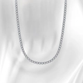 Classic S925 sterling silver tennis necklace with shimmering round-cut zircon stones - 925 Silver / White Gold Style