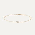 Zartes S925 Sterlingsilber Herz Armband mit funkelndem Zirkon in Gold-Finish Optik - 925er Silber / Gold