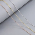 S925 Sterlingsilber Halsketten in Gold, Silber und Roségold Ausführungen - 925er Silber / 1.2mm Polierte Kreuzkette (18K Gold)