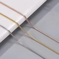 Minimalistische S925 Sterlingsilber Panzerketten in Roségold, Gold und Silber-Finish - 925er Silber / 1.5mm Perlenkette (18K Gold)