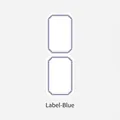 Oktogonale Notizzettel mit blauem Rand für Bullet Journaling und Organisation 50er Pack - Etikett-Blau