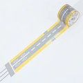 Cute road pattern washi tape with asphalt design and yellow edges for DIY scrapbooking - Road