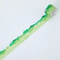 Washi tape με πράσινο γρασίδι και λουλούδια με κυματιστές άκρες για scrapbooking - Πυκνή Χλόη
