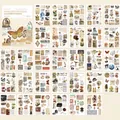 Vintage journal sticker book set with butterflies and floral motifs in 30 unique sheets - 30 Pcs / Butterfly Melody