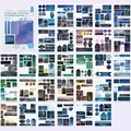 Vintage galaxy themed scrapbook sticker set with dreamlike night sky and star designs - 30 Pcs / Traceable Galaxy