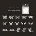 Set di 45 adesivi in PET Wing Collector con disegni traslucidi di ali di farfalla - 45 Fogli / Ali di Fata