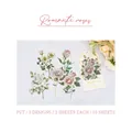 Romantic PET rose stickers for scrapbooking featuring elegant floral illustrations - Vendela