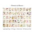 Pack de papel de collage vintage con 50 motivos florales en 100 hojas de papel ligero - Floral Bloom
