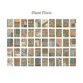 Set de 100 hojas de papel vintage con patrones florales para scrapbooking y manualidades - Botánico