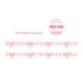 Pink plaid decorative washi tape with bows and cherries, 20x350mm size, 3m cycle length - Pink Small Button