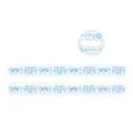 Sky blue plaid washi tape with lace edges, floral patterns and bow designs, 20mm x 3m - Star Dream Legend