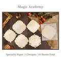 Retro speciaal papier kaarten Day Roaming met goudfolie ontwerpen en lakzegels - Magische Academie
