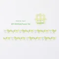 Ruban washi décoratif avec n'ud en dentelle vert-jaune pour scrapbooking, 20mmx3m - Amant de raisin vert